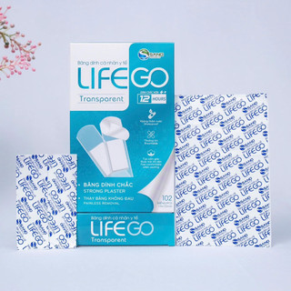 Băng dính cá nhân y tế LifeGo Transparent 102 miếng– Không thấm nước