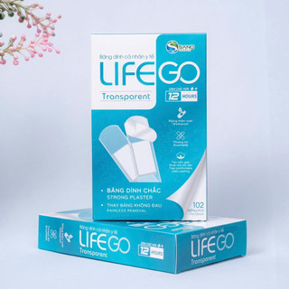 Băng dính cá nhân y tế LifeGo Transparent 102 miếng– Không thấm nước