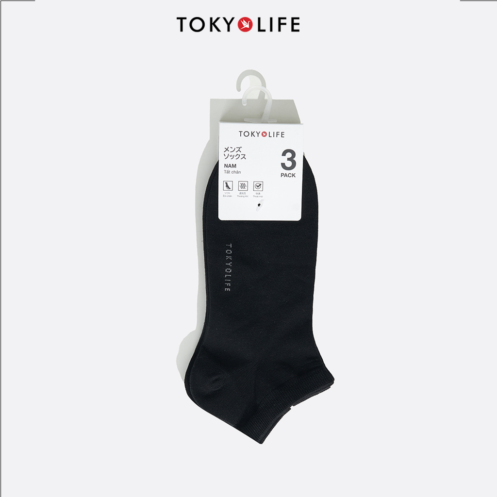 [Pack 3 Đôi] Tất Chân Nam Cổ Ngắn Thời Trang 40004442 - TOKYOLIFE