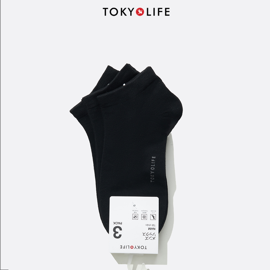 [Pack 3 Đôi] Tất Chân Nam Cổ Ngắn Thời Trang 40004442 - TOKYOLIFE