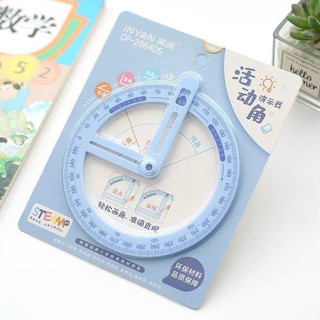 Thước Kẻ Xoay Đa Năng 360° Thông Minh Dùng Cho Học Sinh – Vẽ Hình, Đo Góc Chính Xác, Dụng Cụ Học Sinh Cần Thiết.