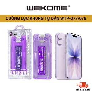Kính cường lực tự dán KINGKONG  , WTP-077/078 Độ cứng 9H siêu bền , bảo vệ màng loa IPHONE 14 15 16 Pro Promax