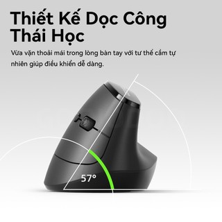 Chuột không dây tiện dụng Goojodoq, điều chỉnh DPI 5 cấp độ, hoạt động im lặng qua Bluetooth 2.4G