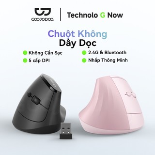 Chuột không dây tiện dụng Goojodoq, điều chỉnh DPI 5 cấp độ, hoạt động im lặng qua Bluetooth 2.4G
