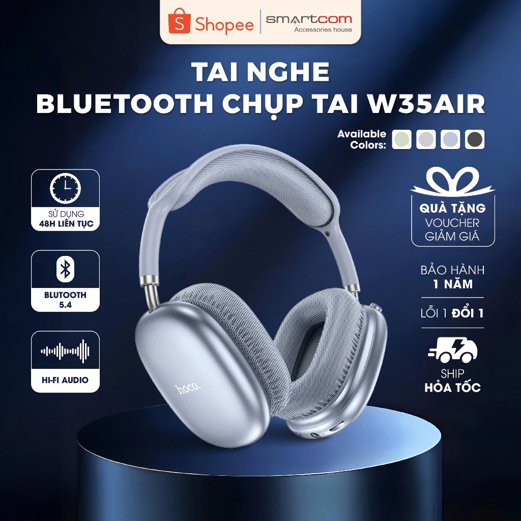Tai nghe chụp tai HOCO W35 bluetooth 5.3 chính hãng giá rẻ