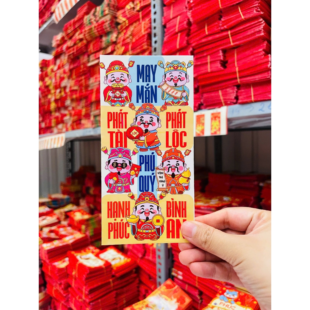 Bao Lì Xì Tết 2026 Mẫu Mới Đa Dạng – Bao Đỏ May Mắn, Đẹp, Giá Rẻ – Lì Xì Thần Tài, Con Giáp, chibi, hot trend