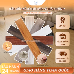 Tấm Xốp Giả Gỗ Lót Sàn Dán Tường Có Keo Sẵn Kích Thước 914x152mm Dễ Thi Công Phù Hợp Nhiều Không Gian Giao Hỏa Tốc TpHCM