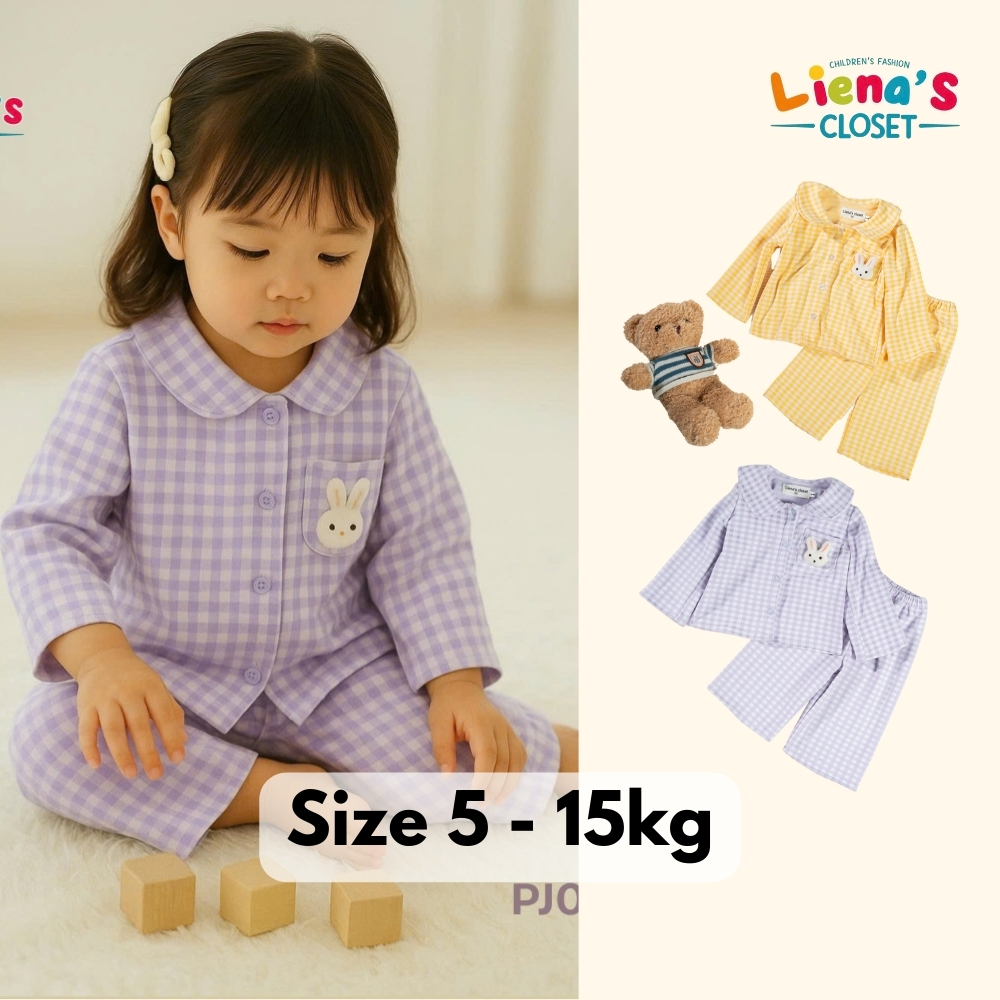 Set Pijama Quần Áo Dài Tay Chất Len Cao Cấp Mặc Mùa Đông Cho Bé Gái Liena's CLoset PJ02