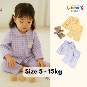 Set Pijama Quần Áo Dài Tay Chất Len Cao Cấp Mặc Mùa Đông Cho Bé Gái Liena's CLoset PJ02