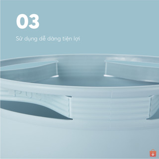 Sọt rác Hiro Inochi - kháng khuẩn khử mùi, thiết kế nhỏ gọn, không nắp dễ vệ sinh, có khóa gài tiện lợi