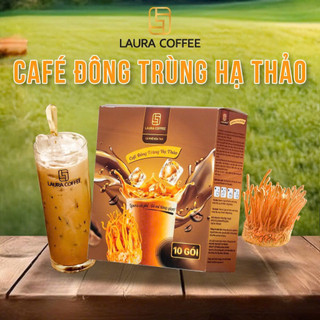 [ 2 HỘP ] LAURA COFFEE - CÀ PHÊ NẤM LINH CHI & CÀ PHÊ ĐÔNG TRÙNG HẠ THẢO.