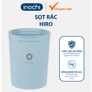 Sọt rác Hiro Inochi kháng khuẩn khử mùi, thiết kế nhỏ gọn dễ vệ sinh, khoá gài tiện lợi phù hợp mọi không gian