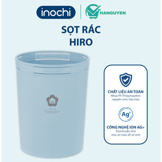 Sọt rác Hiro Inochi - kháng khuẩn khử mùi, thiết kế nhỏ gọn, không nắp dễ vệ sinh, có khóa gài tiện lợi