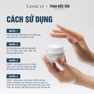 Combo Fullsize Serum Lassie'el Angelcica Calming-aging Water serum & Kem dưỡng Lassie'el Angelcica
