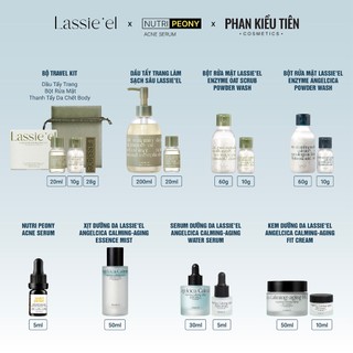 Combo Fullsize Serum Lassie'el Angelcica Calming-aging Water serum & Kem dưỡng Lassie'el Angelcica