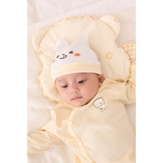 M&B (0-12M) Bộ quần áo dài tay Gấu Bread Vàng chất cotton cao cấp thoáng mát thấm hút mồ hôi tốt