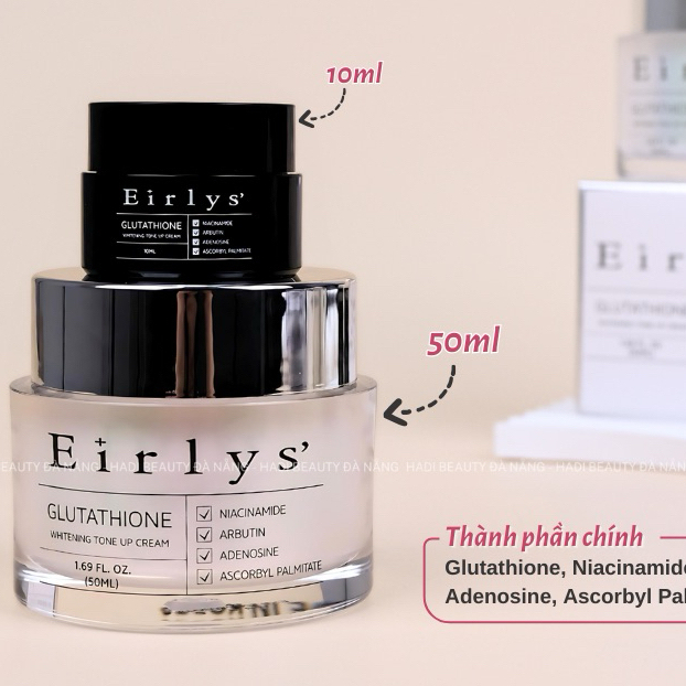 eirlys glutathione Whitening Tone Cream Kem Dng Trng Da Eirlys