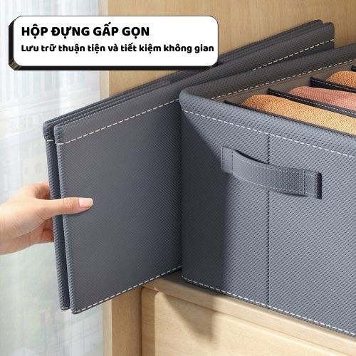 Hộp Vải Gấp Gọn Đựng Quần Áo ENODA HOME, Hộp Vải Khung Thép Đựng Đồ Đa Năng Thiết Kế Tối Giản Hiện Đại HV100