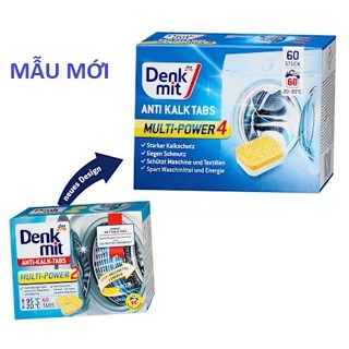 [Hộp 60 viên] Viên Tẩy Lồng Máy Giặt Denkmit Đức Giúp Vệ Sinh Lồng Giặt Sạch Sẽ