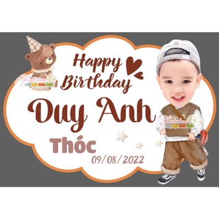 ( HỎA TỐC ) Bảng tên trang trí sinh nhật, đầy tháng, thôi nôi cho bé trai, bé gái kích thước 30cm*40cm YẾN NHI SHOP
