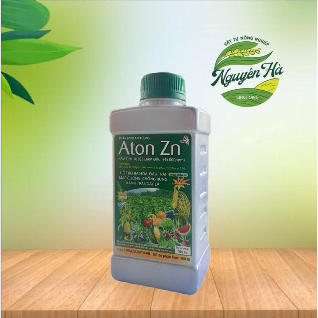 Phân bón lá Aton Zn 100ml 500ml - Kẽm tinh khiết đậm đặc