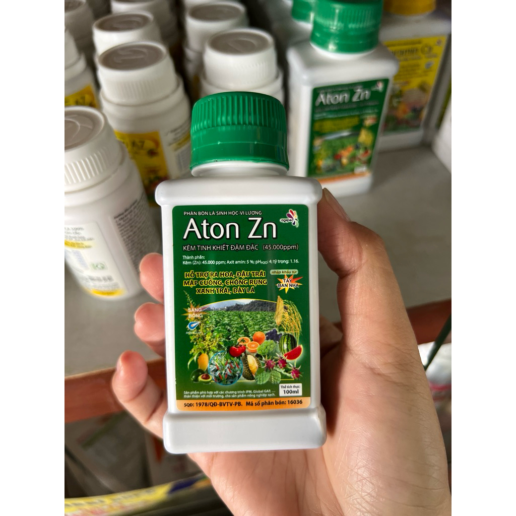 Phân bón lá Aton Zn 100ml 500ml - Kẽm tinh khiết đậm đặc