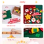 Set Cây Thông Treo Tường Trang Trí, Hộp Quà Giáng Sinh Cho Bé Có Kèm Dây Đèn Led + Dây Cờ Dạ Xanh Đỏ