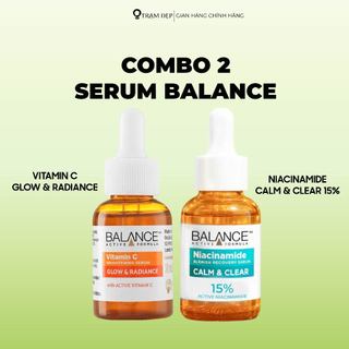 Combo Serum Balance Active Formula Sáng Da, Mờ Thâm & Kiềm Dầu (30mlx2)
