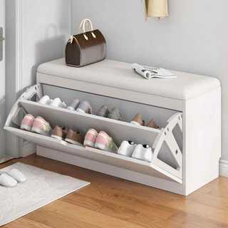 Tủ giày gỗ MDF Tiến Phát cánh lật cao cấp, tủ giày thông minh 3 ngăn kết hợp nệm ghế ngồi tiện ích