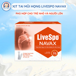 Xịt Vệ Sinh Tai Mũi Họng LiveSpo Navax Giảm Nghẹt Mũi Bổ Sung Lợi Khuẩn Hỗ Trợ Hô Hấp 10 Ống x 4ml