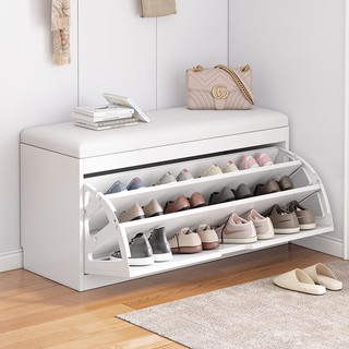 Tủ giày gỗ MDF Tiến Phát cánh lật cao cấp, tủ giày thông minh 3 ngăn kết hợp nệm ghế ngồi tiện ích