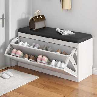 Tủ giày gỗ MDF Tiến Phát cánh lật cao cấp, tủ giày thông minh 3 ngăn kết hợp nệm ghế ngồi tiện ích