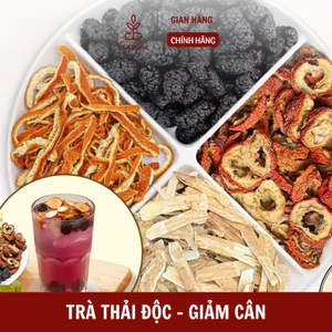 Trà thải bạch huyết set 20 gói, detox giảm cân, dưỡng sinh, gồm: trần bì, dâu tằm, hoàng kỳ, sơn tra