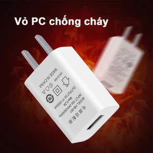 GIẢM 40% Củ sạc và Dây Cáp Sạc Thường 5W Cục Sạc 2V và Cáp Sạc 1A dùng điện thoại, tai nghe tránh chai pin, nóng máy