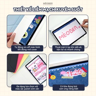 Bao da iPad Origami Pastel, gấp xếp xoay 360 cho Pro 11, Mini 6/7, Air 4/5/6/7, Gen10/11 A16 by MèoBer