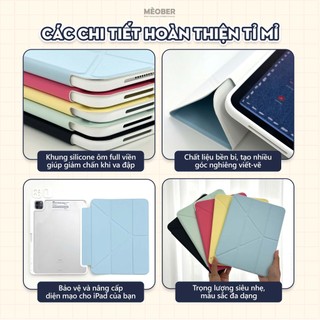 Bao da iPad Origami Pastel, gấp xếp xoay 360 cho Pro 11, Mini 6/7, Air 4/5/6/7, Gen10/11 A16 by MèoBer