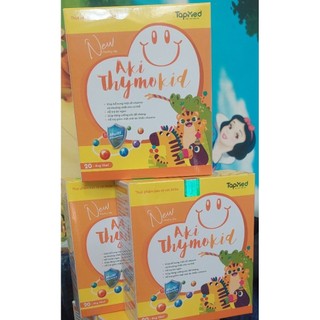 Aki Thymokid giúp tăng đề kháng cho hệ hô hấp ( hộp 20 ống) vị ngon dễ uống sử dụng cho trẻ từ 1 tuổi