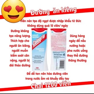 [HÀNG ĐỨC CHUẨN] Đường Ăn Kiêng Cologrin 1200 Viên - 0 Calo Cho Người Tiểu Đường, Ăn Kiêng, Giảm Cân