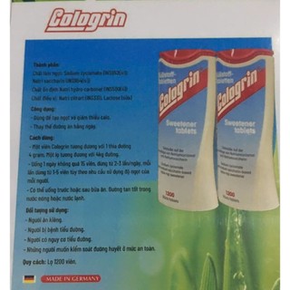 [HÀNG ĐỨC CHUẨN] Đường Ăn Kiêng Cologrin 1200 Viên - 0 Calo Cho Người Tiểu Đường, Ăn Kiêng, Giảm Cân