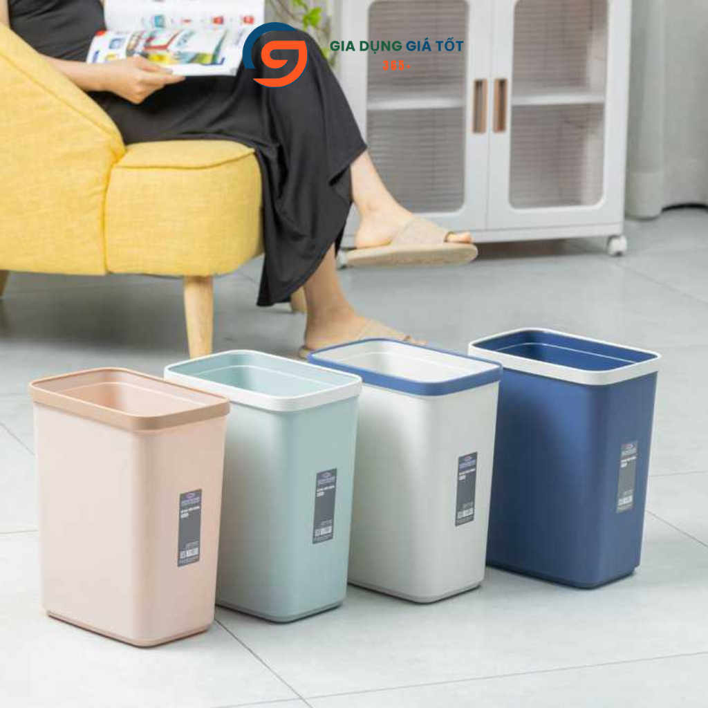 Combo 10 xô rác viền vuông mã 4207