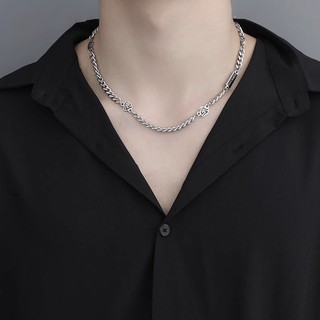 SNUOFO - Dây chuyền biểu tượng luân hồi thiết kế độc đáo dây đeo xương đòn bằng thép titan