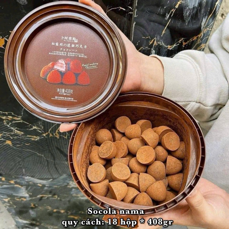 Nama socola 408g Socola tươi, nama chocolate xô 80 viên SIÊU NGON