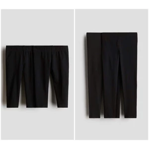 Quần legging cotton đen bé trai bé gái HM Auth mặc 4 mùa có tách set BÁN LẺ 1 QUẦN HM sz 4-6m đến 9-10y