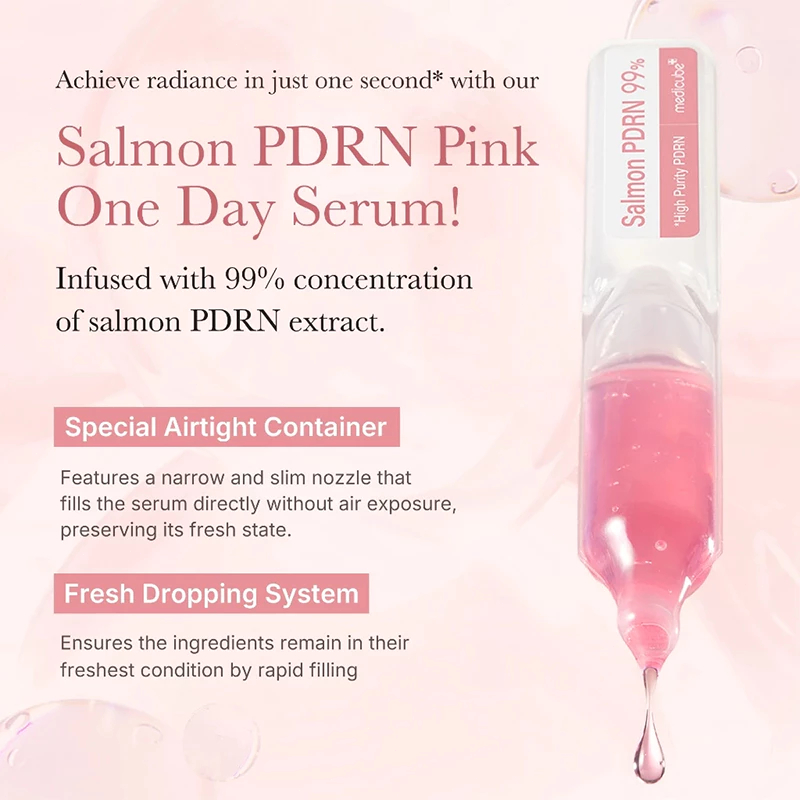 Medicube 99% Salmon PDRN Pink One Day Serum 1 Box Isi 10Pcs*1.5ml