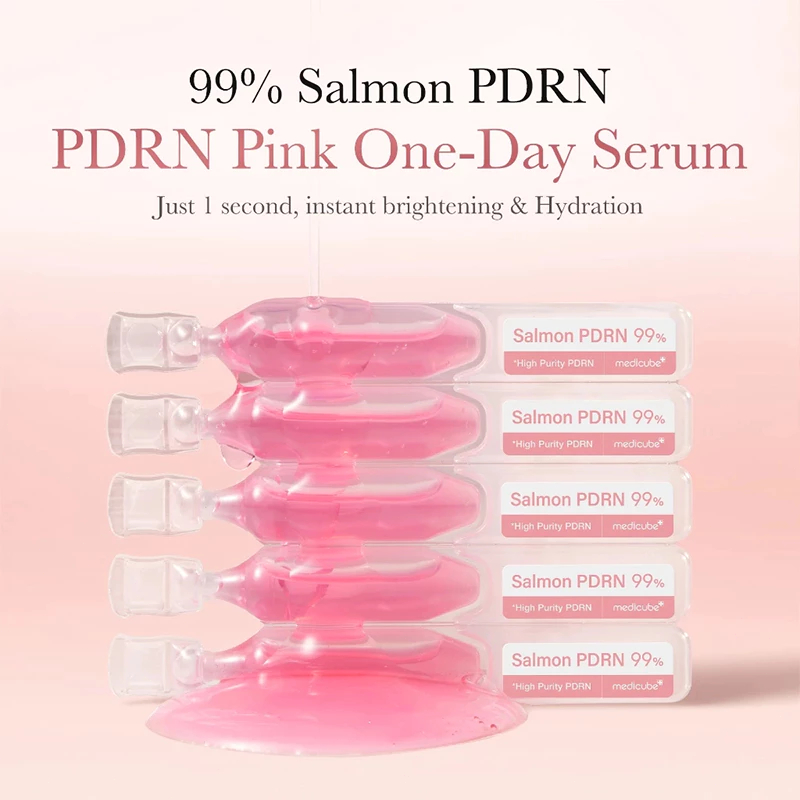 Medicube 99% Salmon PDRN Pink One Day Serum 1 Box Isi 10Pcs*1.5ml