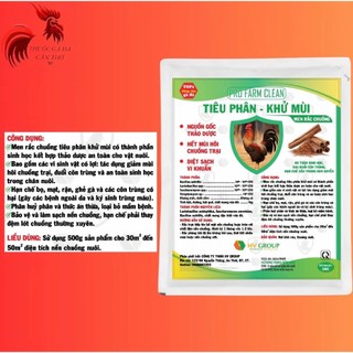 Men rắc chuồng (500g,1kg) tiêu phân, khử mùi, vệ sinh chuồng trại giảm mùi hôi, sạch khuẩn ngay bệnh