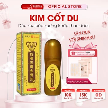 Dầu Xoa Bóp Tây Tạng Kim Cốt Du 50ml – Dầu Lăn Xương Rắn Kim Cốt Du Giảm Đau, Xoa Dịu Tê Nhức, Nhức Mỏi Xương Khớp