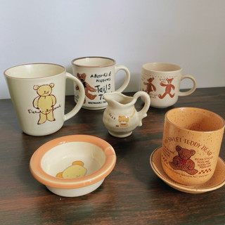 [Ảnh Thật] Tổng Hợp Cốc Ly Đĩa Gấu Cute - Gốm Nhật 2hand