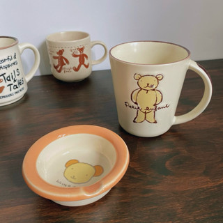 [Ảnh Thật] Tổng Hợp Cốc Ly Đĩa Gấu Cute - Gốm Nhật 2hand