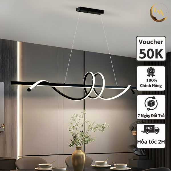 Đèn thả bàn ăn 3 chế độ ánh sáng EVA APTH1186 dài 1m hình xoắn độc đáo, bảo hành 12 tháng